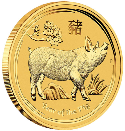 Lunar II Schwein 2019 Gold 1/20 oz