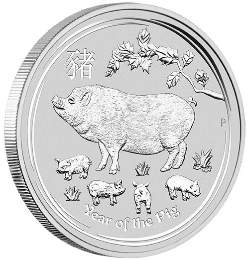 Lunar II Schwein 2019 Silber 1 oz