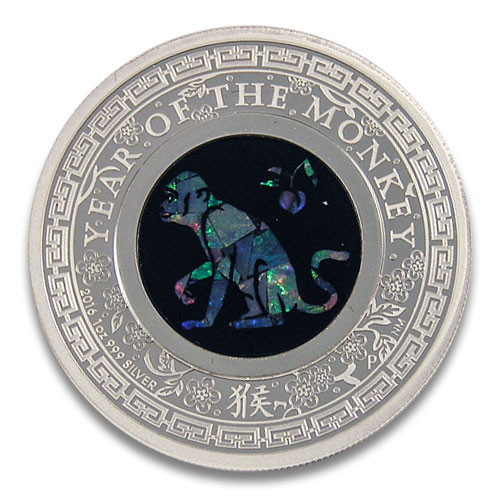 Lunar Opal Affe 2016 Silber 1 oz