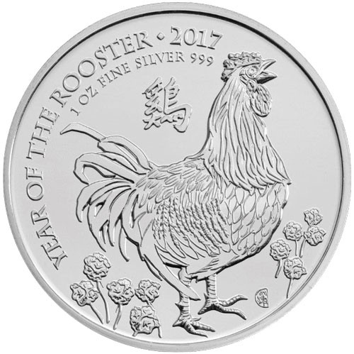 Lunar UK Hahn 2017 Silber 1 oz