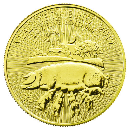 Lunar UK Schwein Gold 1 oz 2019