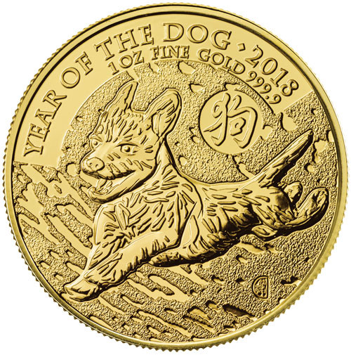 Lunar UK Hund Gold 1 oz 2018