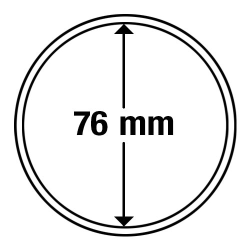Münzkapsel Innendurchmesser 76,2 mm