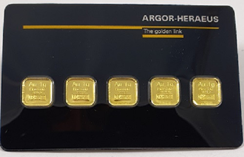Goldbarren Argor-Heraeus Multicard 5 x 1 g