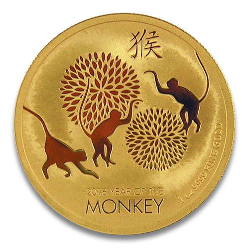 Niue - Lunar Affe Gold 1 oz 2016