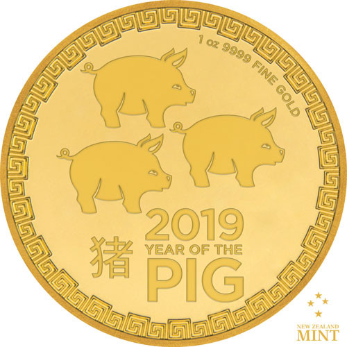 Niue - Lunar Schwein Gold 1 oz 2019
