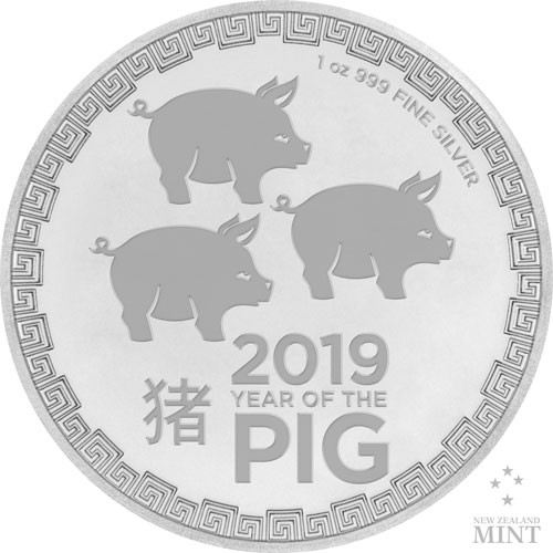 Niue - Lunar Schwein Silber 1 oz 2019