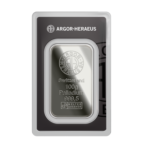 Palladiumbarren Argor-Heraeus neu 100 g