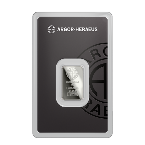 Palladiumbarren Argor-Heraeus neu 5 g