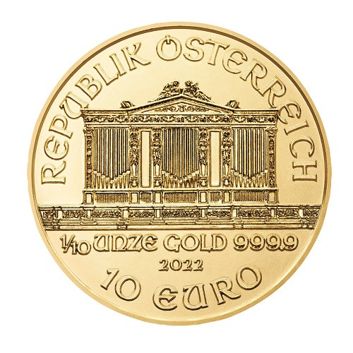 Wiener Philharmoniker Gold 1/10 oz 2022
