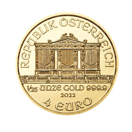 Wiener Philharmoniker Gold 1/25 oz 2022