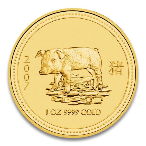 Lunar I Schwein 2007 Gold 1 oz