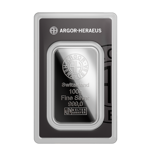 Silberbarren Argor-Heraeus neu 100 g