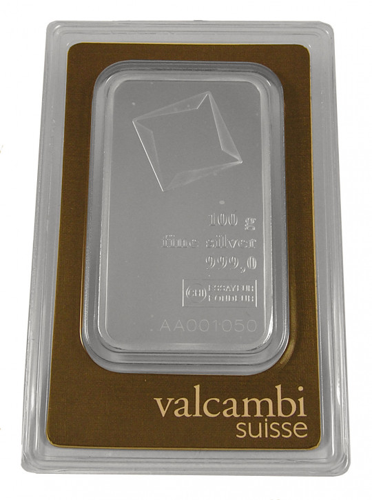 Silberbarren Valcambi 100 g
