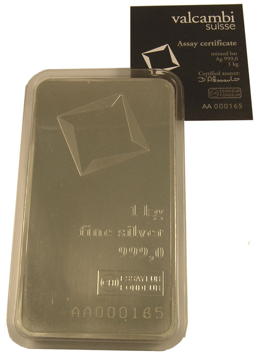Silberbarren Valcambi 1kg