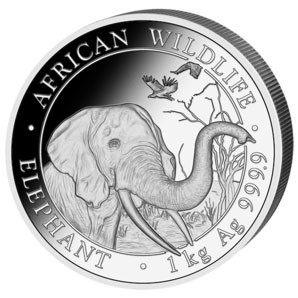 Somalia Elefant Silber 1 kg 2018