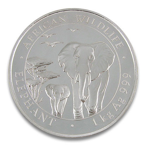 Somalia Elefant Silber 1 kg 2015