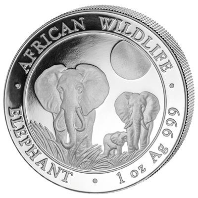 Somalia Elefant Silber 1 oz 2014