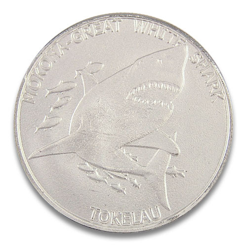 Tokelau - Weißer Hai Silber 1 oz 2015