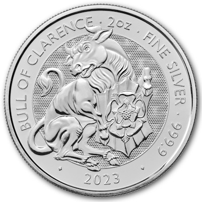 Tudor Beasts Bull Silber 2 oz 2023