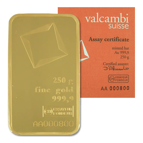 Goldbarren Valcambi 250 g