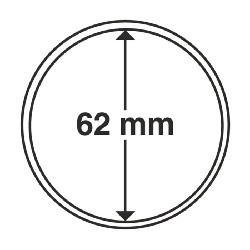 Münzkapsel Innendurchmesser 62 mm
