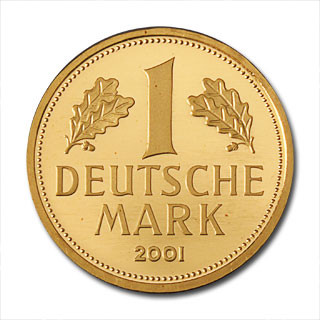 1 DM Goldmark Prägestätte D, F, G oder J