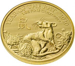 Lunar UK Ratte Gold 1 oz 2020