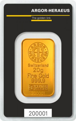 Goldbarren Argor-Heraeus Kinebar 20 g
