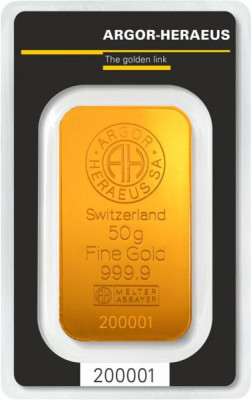 Goldbarren Argor-Heraeus Kinebar 50 g