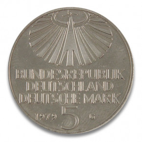 5 DM 100. Geburtstag Otto Hahn 1979