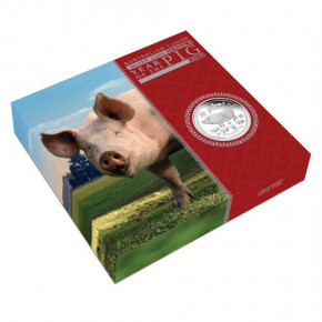 Lunar II Schwein 2019 Silber 1 kg polierte Platte