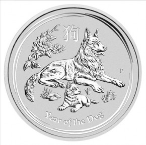 Lunar II Hund 2018 Silber 1/2 oz