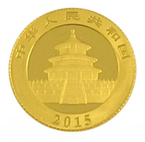 China Panda Gold 1/10 Unze 2015