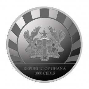 Ghana - Giganten der Eiszeit - Wollnashorn 1 kg Silber 2021