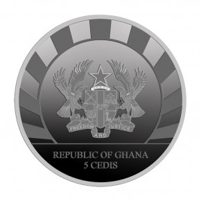 Ghana - Giganten der Eiszeit - Riesenhirsch 1 oz Silber 2019