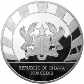 Ghana - Giganten der Eiszeit - Rentier 1 kg Silber 2022