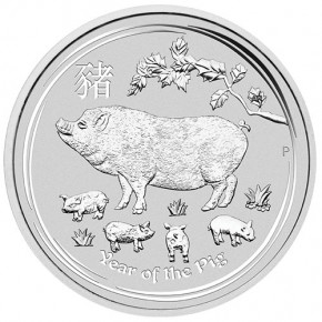 Lunar II Schwein 2019 Silber 1 oz