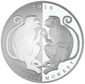 Tokelau - Lunar Affe Silber 1 oz 2016 PP