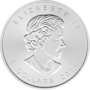Maple Leaf Wildlife 2014 Polarbär coloriert Silber 1 oz