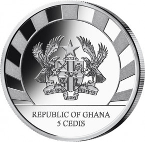 Ghana Tattoo Art - Year of the Monkey 2016 Silber 1 oz polierte Platte - High Relief