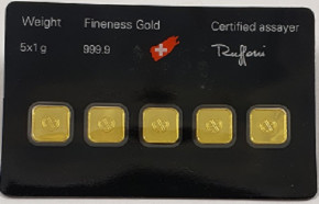 Goldbarren Argor-Heraeus Multicard 5 x 1 g