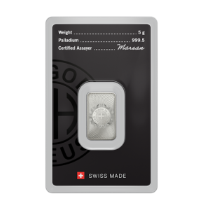 Palladiumbarren Argor-Heraeus neu 5 g
