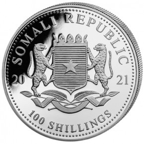 Somalia Elefant Silber 1 oz 2021