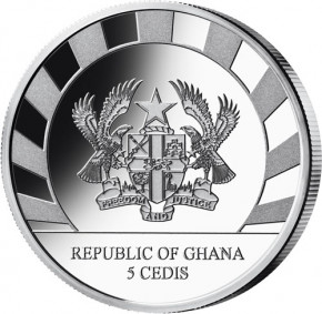 Ghana Tattoo Art - Year of the Rooster 2017 Silber 1 oz polierte Platte - High Relief