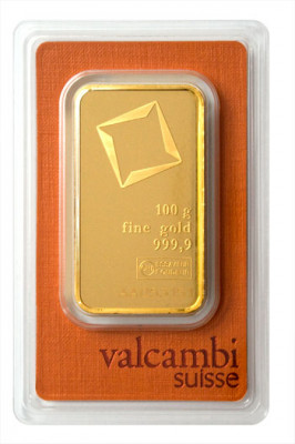 Goldbarren Valcambi 100 g