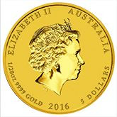 Lunar II Affe 2016 Gold 1/20 oz