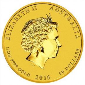 Lunar II Affe 2016 Gold 1/2 oz
