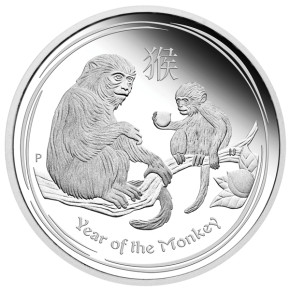 Lunar II Affe 2016 Silber 1 kg polierte Platte