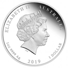 Lunar II Schwein 2019 Silber 1 oz polierte Platte